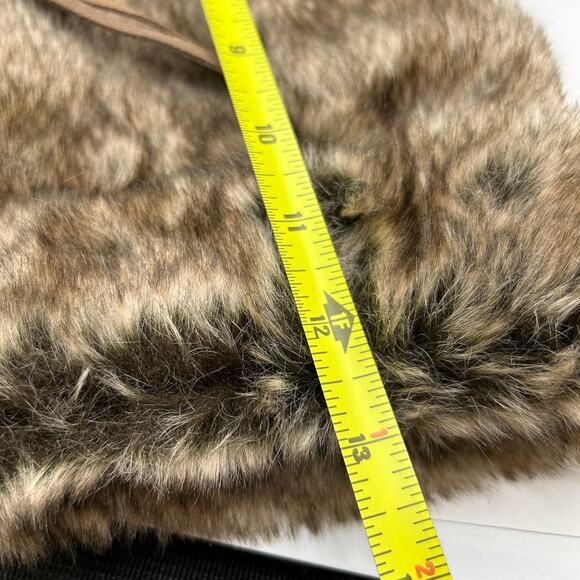 Philhobar Faux Fur Golf Club Cover w Leather Ties 13 x 7 w Brown Satin Lining - Picture 10 of 10